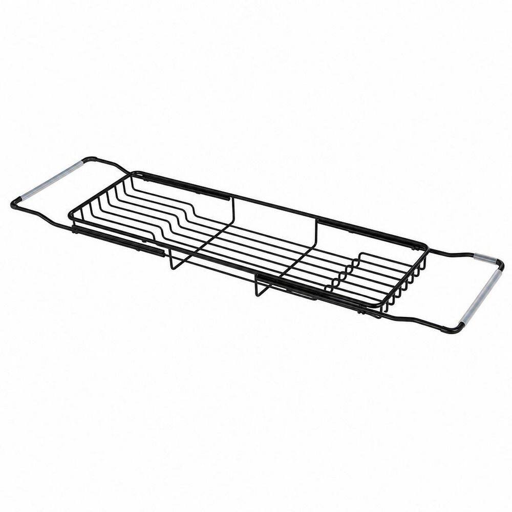 Black Stainless Steel Bathtub Caddy Tray, Expandable Bath Tub Table, Adjustable Bathroom Tray, Bath Organizer Tub Shelf price history on PriceWatchPro