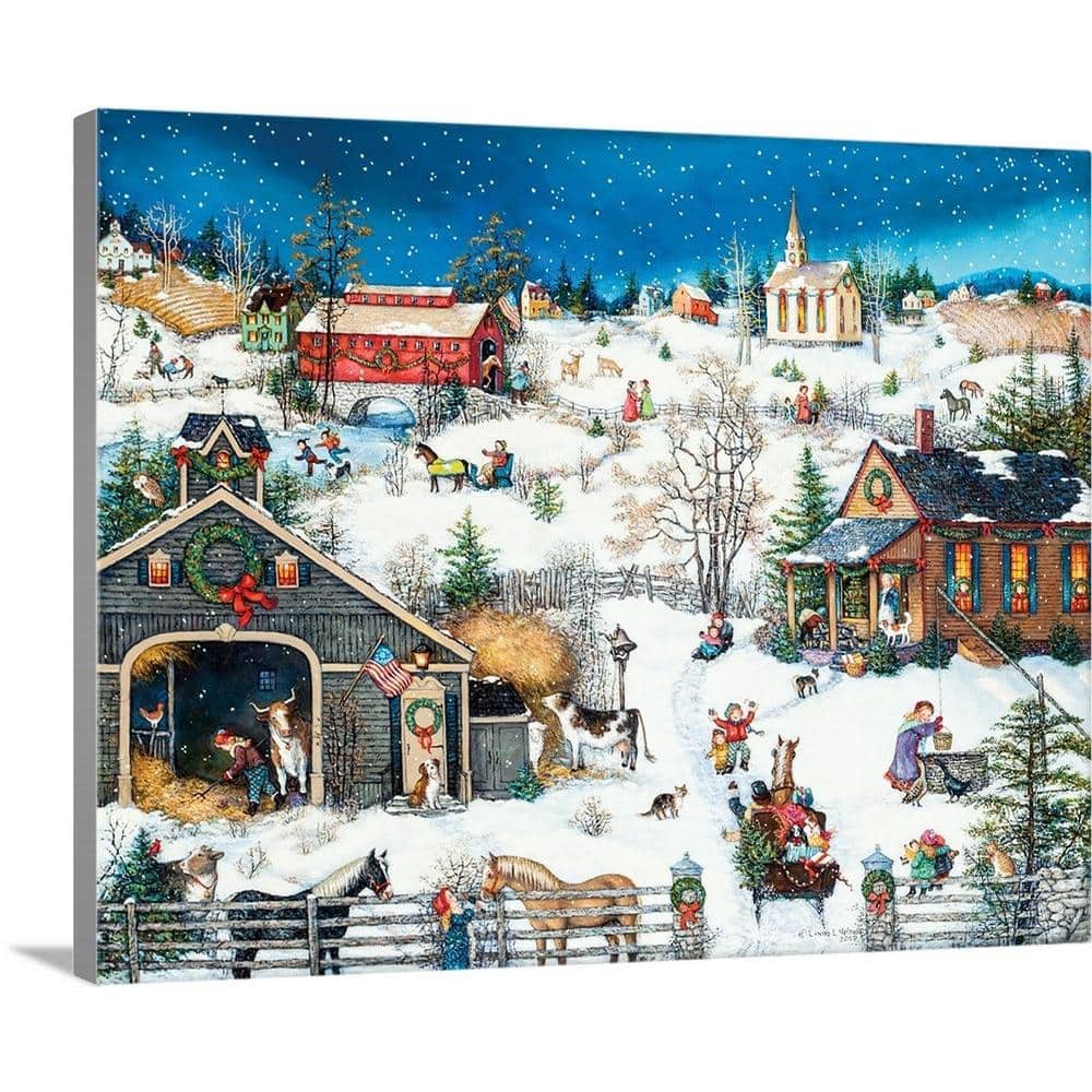 GreatBigCanvas Christmas Memories by Linda Nelson Stocks Canvas Wall Art, Multi-Color