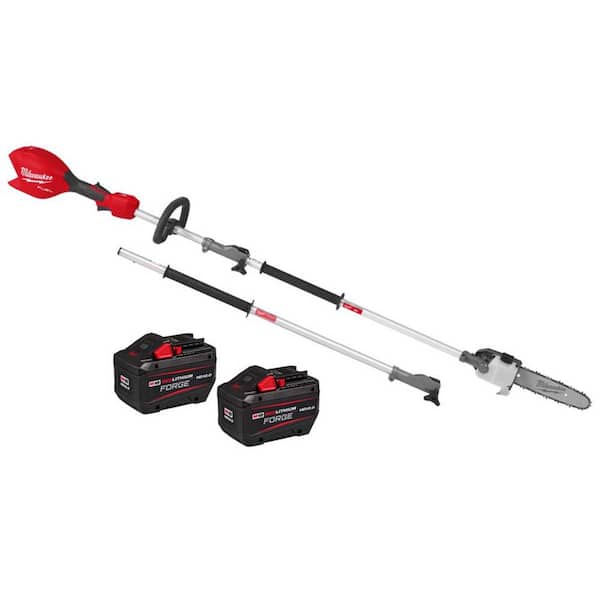 M18 FUEL 18V 10 in. Brushless Cordless QUIK-LOK Battery Powered Pole Saw w/ (2) 12.0 Ah FORGE Battery
