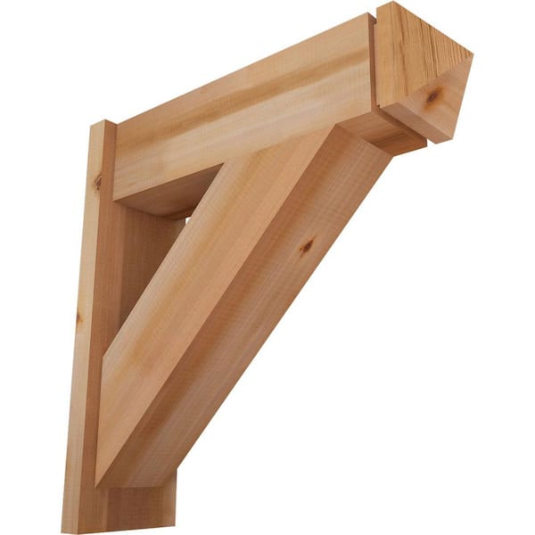 Ekena Millwork 8 in. x 26 in. x 26 in. Traditional Arts and Crafts Smooth Western Red Cedar Outlooker
