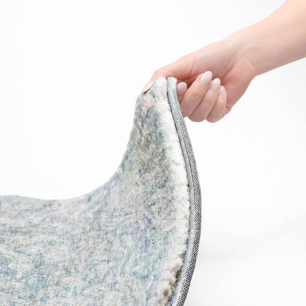 Dream Shag Premium Machine Washable Abstract ADS829 Sky 10 ft. x 14 ft. Area Rug