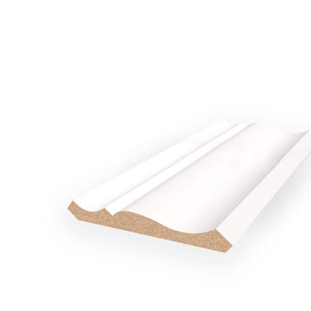 HOUSE OF FARA 5/8 in. D x 4-5/8 in W x 96 in. L Primed MDF Crown