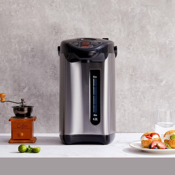 Electric Kettle Adjustable 4 Temperatures Water Boiler and Warmer Hot Water Dispenser Countertop Water Heater 4L/135 oz.