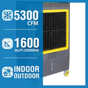 Hi-Viz Series 5,300 CFM 3-Speed Portable Evaporative Cooler (Swamp Cooler) for 1,600 sq. ft.