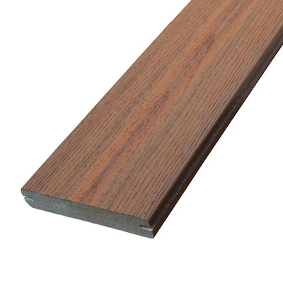 0.925 in. x 5-3/8 in. x 12 ft. Jatoba Grooved Edge Capped Composite Decking Board