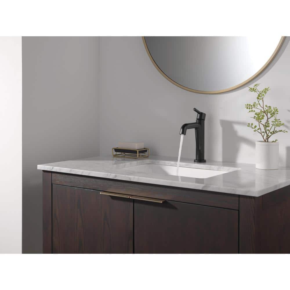 Nicoli Matte Black Single Hole Brass Bathroom Faucet