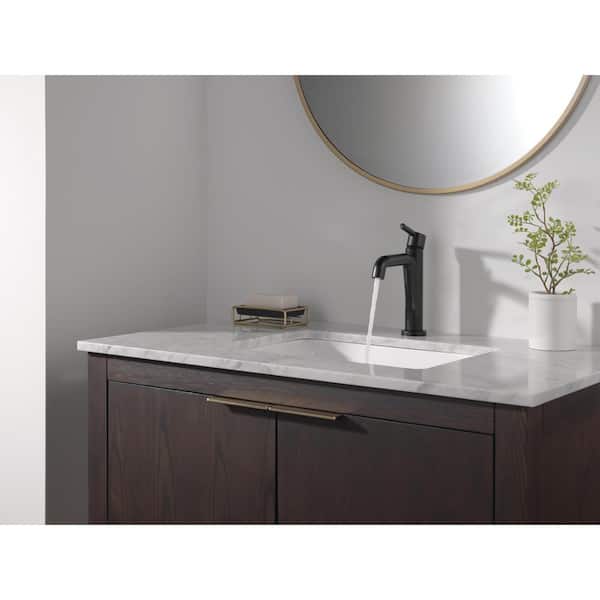 Nicoli Single Hole Single-Handle Bathroom Faucet in Matte Black