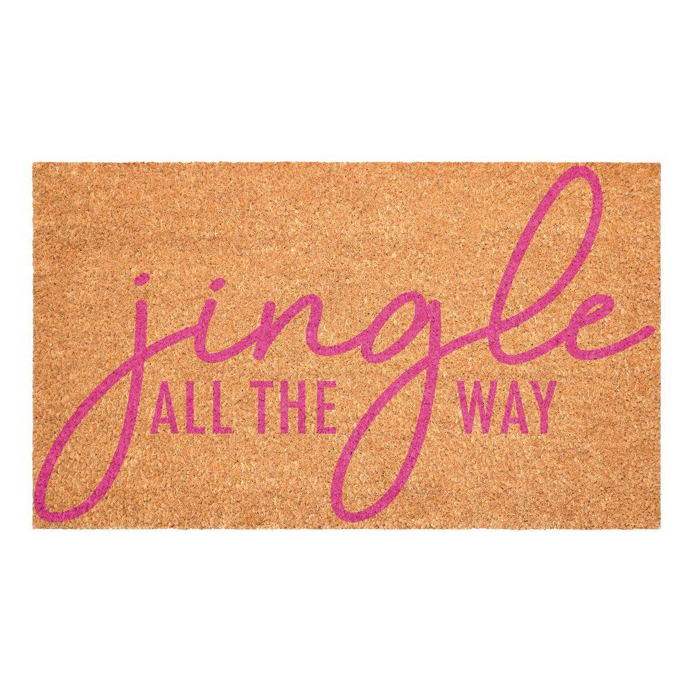 Pink Jingle All the Way 17 in. X 29 inIndoor Outdoor Door Mat price history on PriceWatchPro