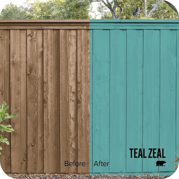 1 gal. #500D-5 Teal Zeal Solid Color House and Fence Exterior Wood Stain