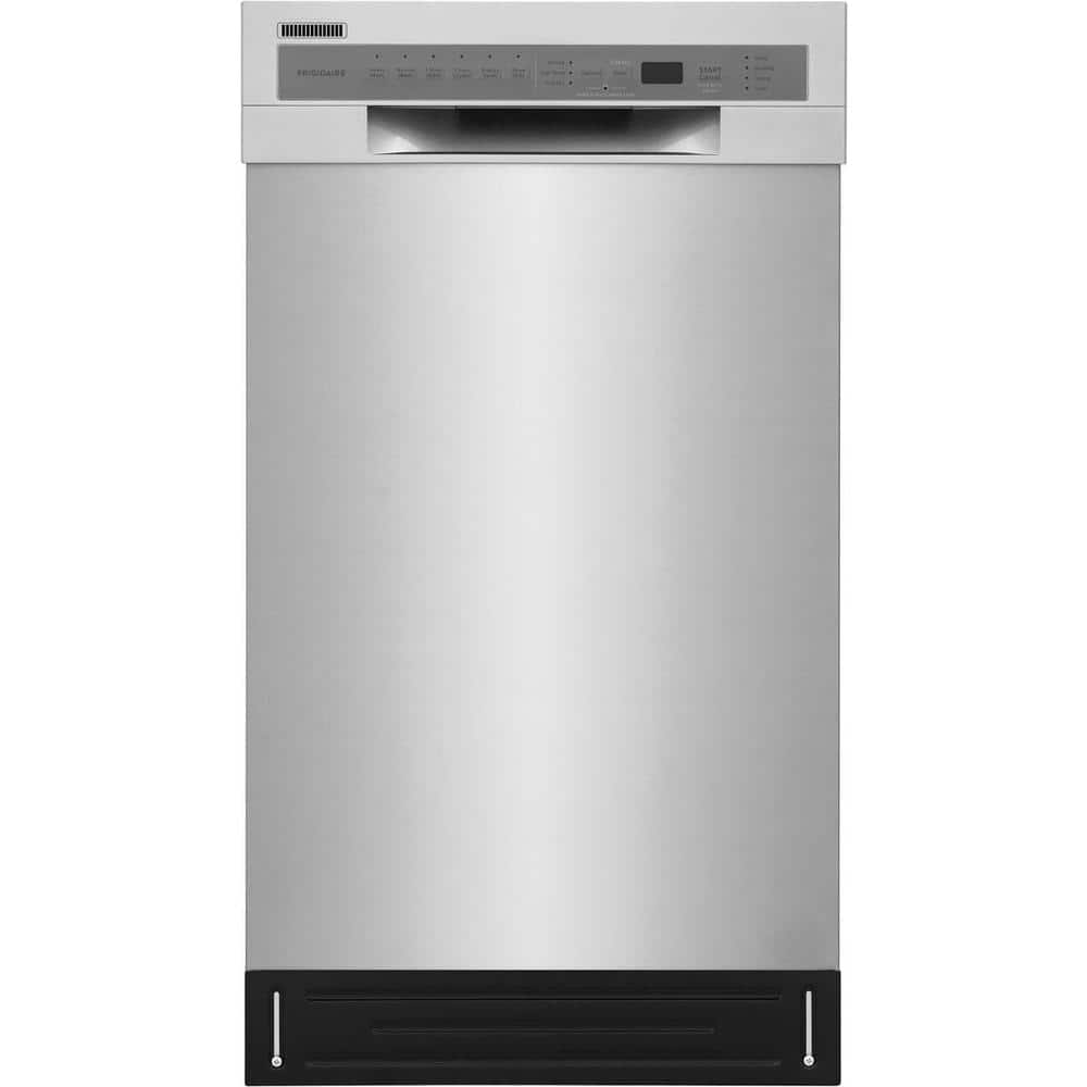 18 In. in. Front Control Built-In Tall Tub Dishwasher in Stainless Steel with 6-Cycles, 52 dBA