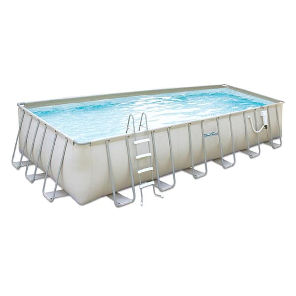 Summer Waves Elite ProSeries 12 ft. x 24 ft. Rectangular 52 in. Deep Metal Frame Above Ground Pool