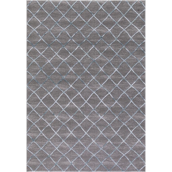 Concord Global Trading Bazaar Prestige Ivory/Teal 6 ft. 7 in. x 9 ft. 3 in. Area Rug
