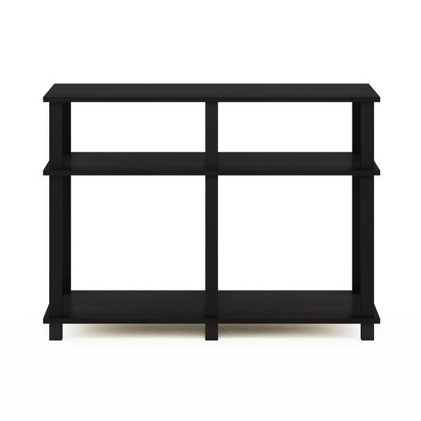 Furinno Romain Turn-N-Tube 31.5 in.Espresso/Black TV Stand Fits 