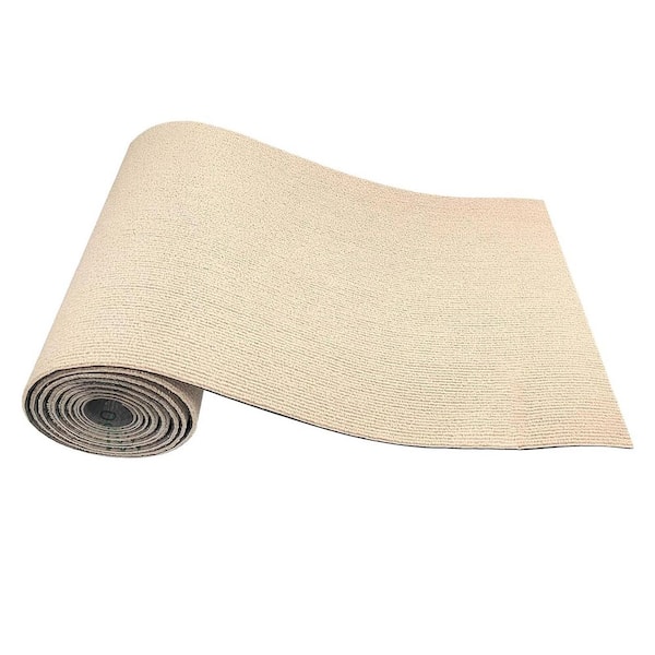 78.7in Khaki Felt Self-Adhesive Cat Scratching Carpet Mat Trimmable Furniture Protector 2 Pack