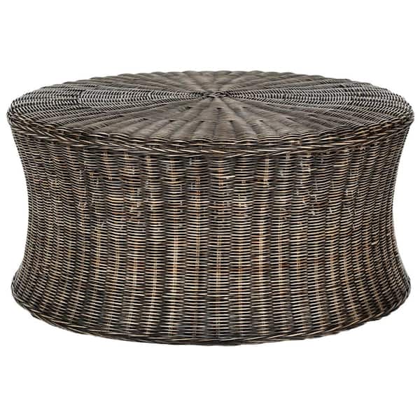 SAFAVIEH Ruxton Dark Brown Cocktail Ottoman