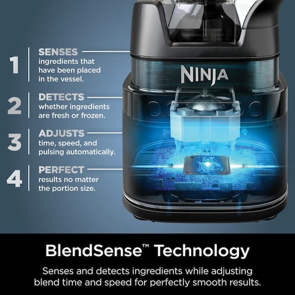 NINJA Detect Duo Power 72 oz. 10 Speed Black Pro Blender + Single