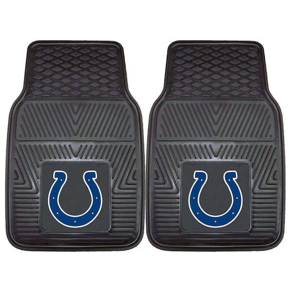 FANMATS Indianapolis Colts 18 in. x 27 in. 2-Piece Heavy Duty Vinyl Car Mat