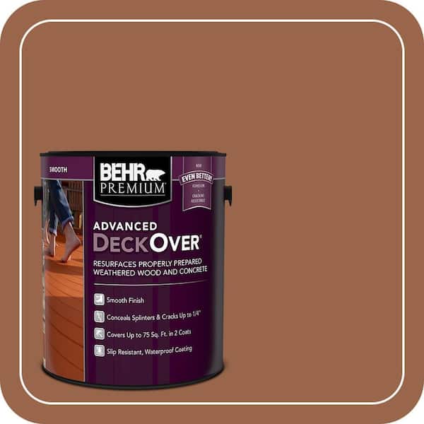 1 gal. #SC-122 Redwood Naturaltone Smooth Solid Color Exterior Wood and Concrete Coating