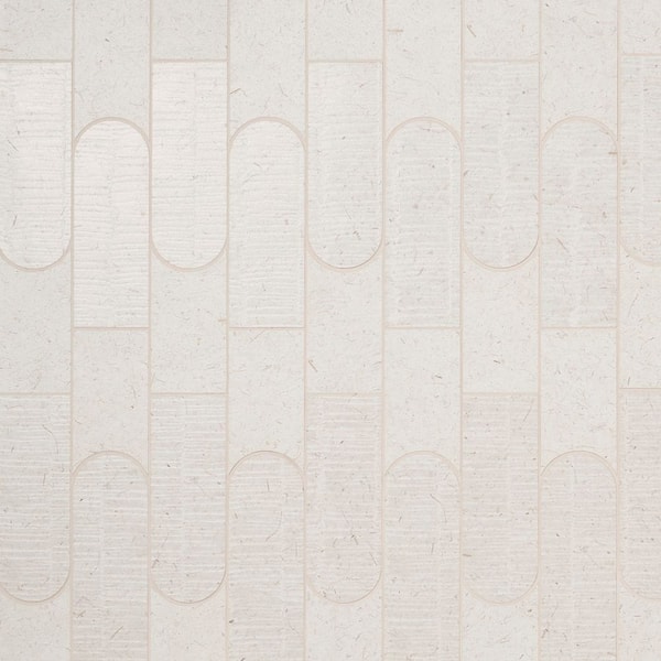 Ivy Hill Tile Illume Tokyo Cream 11.02 in. x 14.09 in. Limestone Look Matte Porcelain Mosaic Floor and Wall Tile (1.08 sq. ft. / Each)