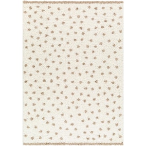 Birmingham Tan Dots 5 ft. x 7 ft. Indoor Area Rug