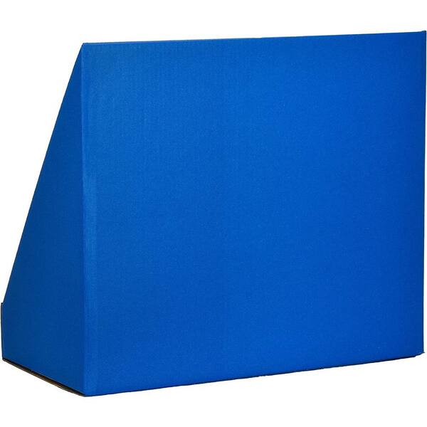 AdirOffice - 3-Tiered Cardboard Bookshelf in Blue (4-Pack)
