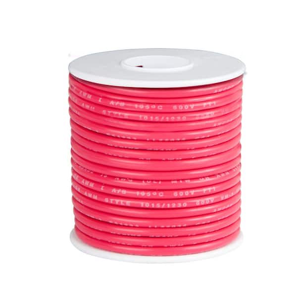 Tacoma Screw Products  18 AWG x 100 ft. Primary Wire — Single Conductor —  Pink