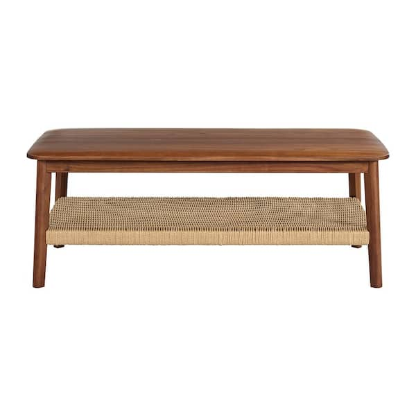 Alaterre Furniture Calais Coffee Table, Warm Chestnut