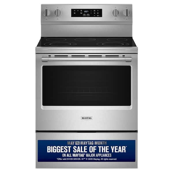 30 in. 5 Element Freestanding Electric Range in Stainless Steel with Precision Cooking System