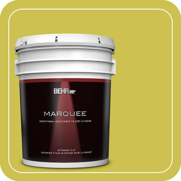 BEHR MARQUEE 5 Gal. #P340-5A Cilantro Lime Flat Exterior Paint and Primer
