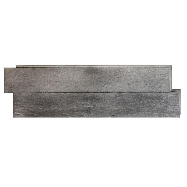 12 in. x 39 in. Barnwood Ash Faux Wood Composite Siding