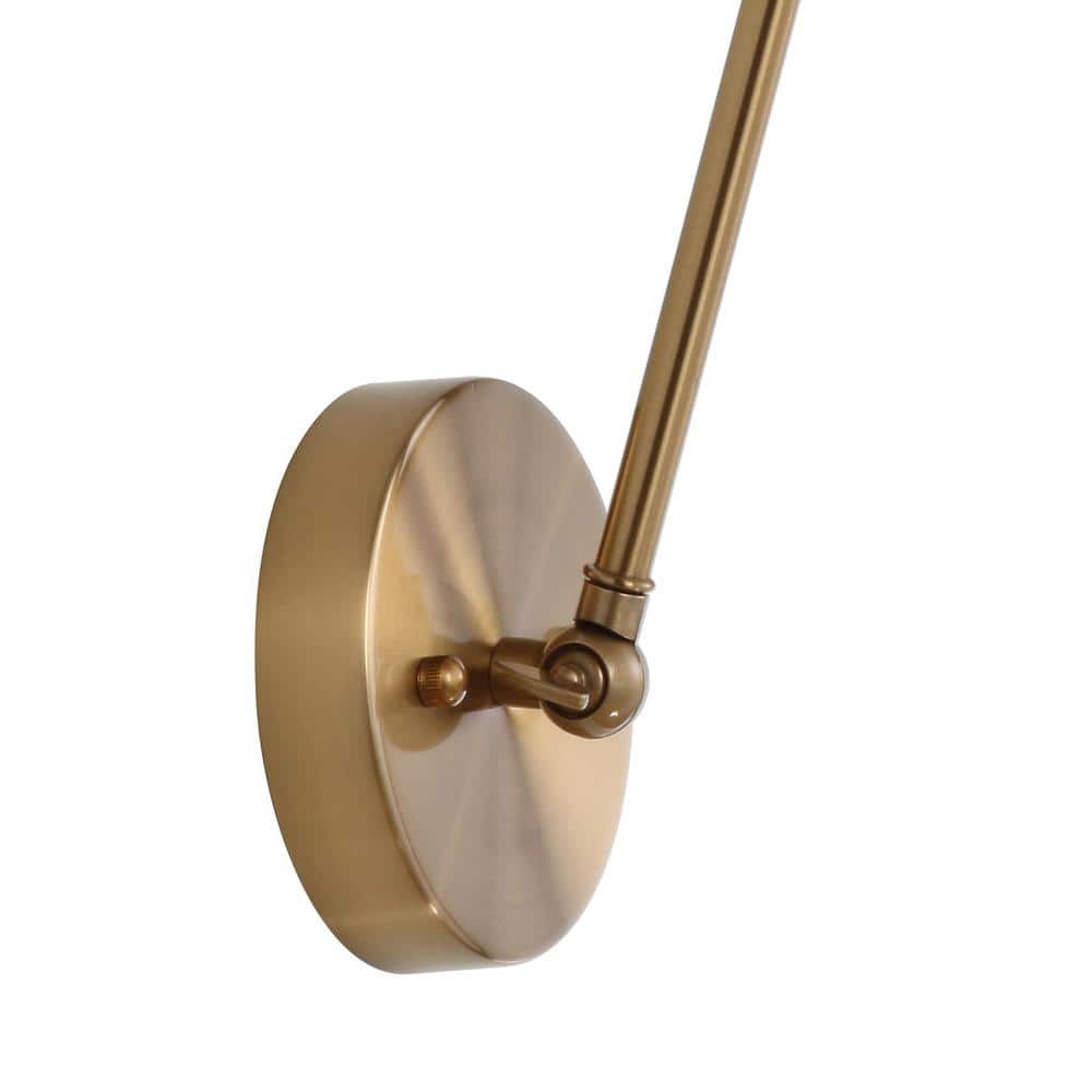 Brass Gold Adjustable Arm LED Wall Sconce