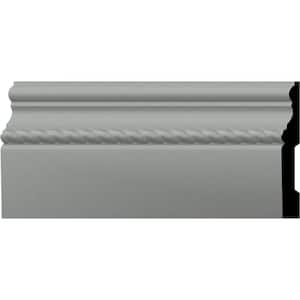 SAMPLE - 5/8 in. x 4-7/8 in. x 12 in. Urethane Oslo Rope Baseboard Moulding