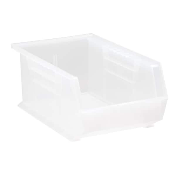 QUANTUM STORAGE SYSTEMS Ultra Series Stack and Hang 7 Gal. Storage Bin in Clear (12-Pack)