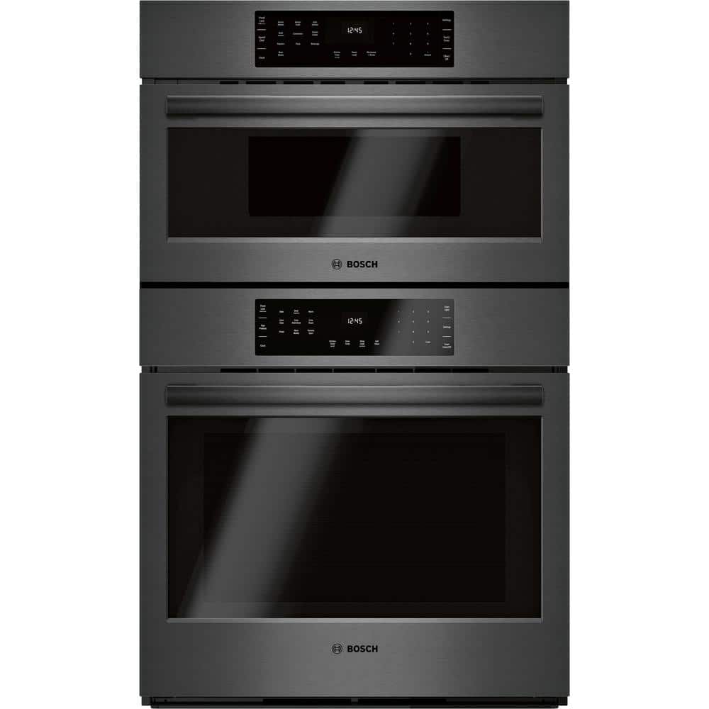 800 Series 30 in. Built-In Smart Combination Electric Convection Wall Oven and Speed Microwave in Black Stainless Steel