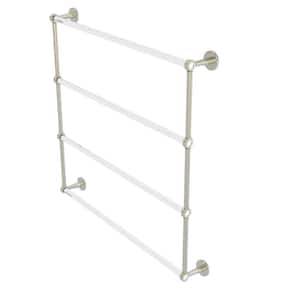 Clearview 36 in. 4-Tier Ladder Towel Bar with Groovy Accents in Polished Nickel