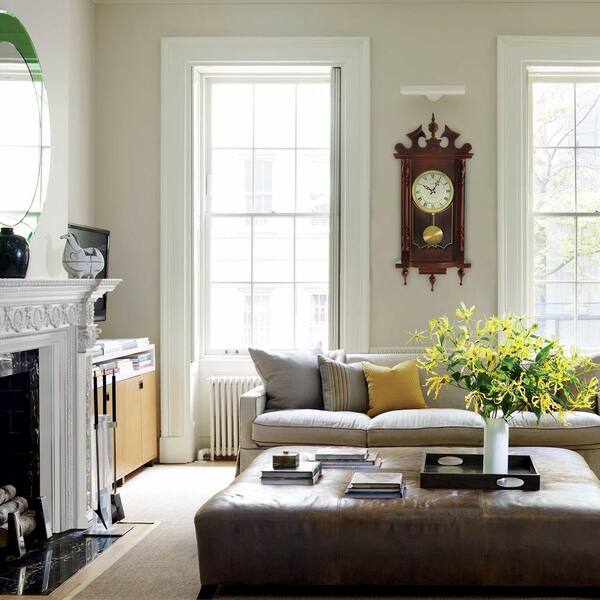 Bedford Clock Collection Cherry Oak Pendulum Wall Clock