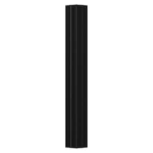 8' x 3" Endura-Aluminum Column, Square Shaft (Load-Bearing), Non-Tapered, Fluted, Textured Black