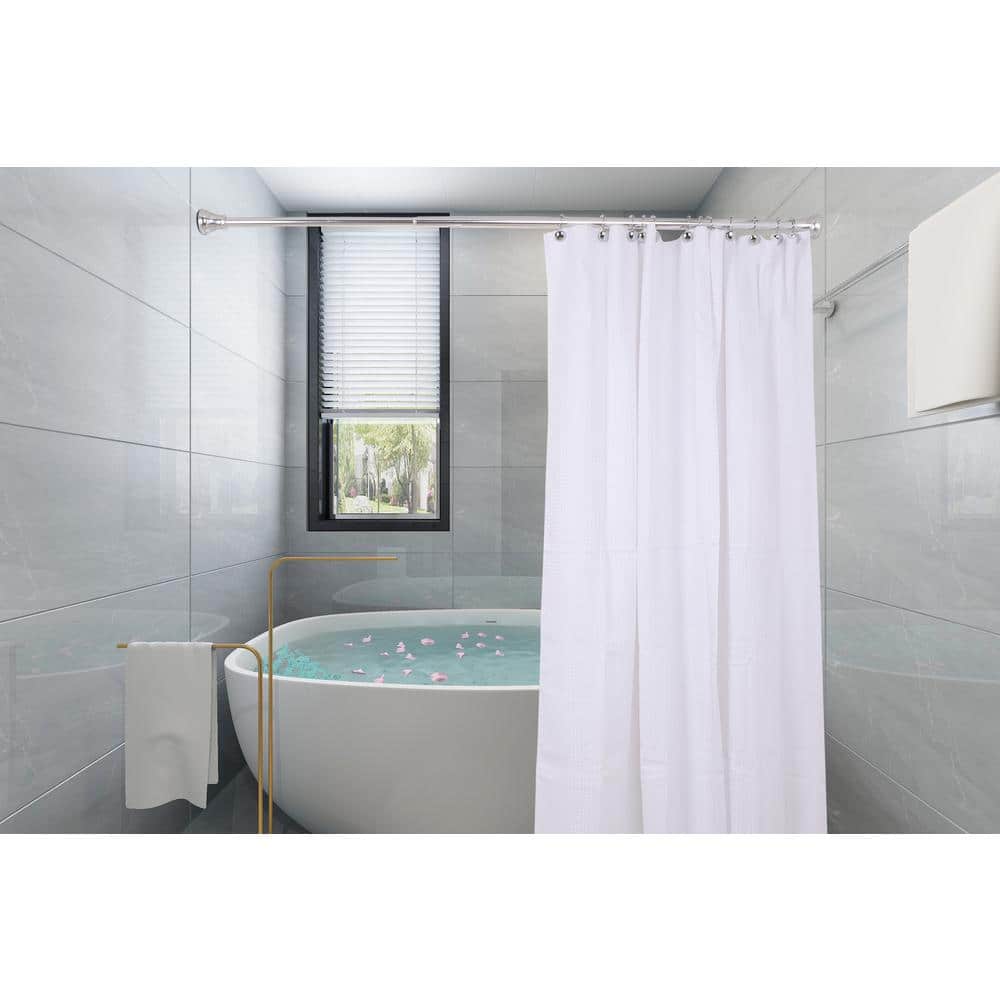 Polished Chrome Single Shower Curtain Hooks Set of 12