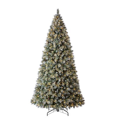 12 ft. Pre-Lit LED Sparkling Amelia Pine Artificial Christmas Tree With 1300 Warm White Micro Fairy Lights