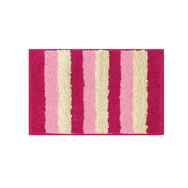 Bathtopia Radella Fuchsia 16 in. x 24 in. Bath Rug