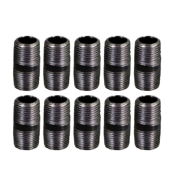 The Plumber's Choice Black Steel Pipe, 1 in. x 2-1/2 in. Nipple Fitting (Pack of 10)
