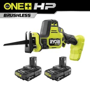ONE+ HP 18V Brushless Cordless Compact One-Handed Reciprocating Saw with FREE 2.0 Ah Battery (2-Pack)