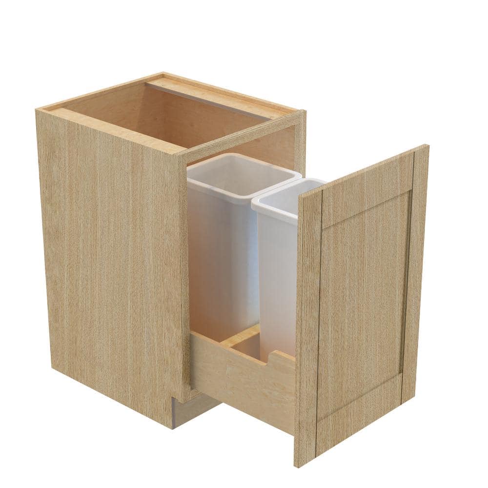 Washington 18 in. W x 24 in. D x 34.5 in. H Assembled Plywood Trash Can Kit