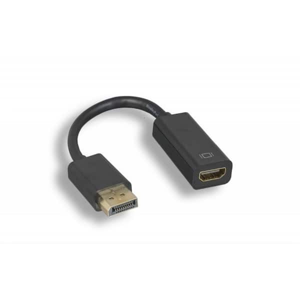 Micro Connectors, Inc DisplayPort to HDMI Adapter without Latch DP- HDMI-9NL - The Home Depot
