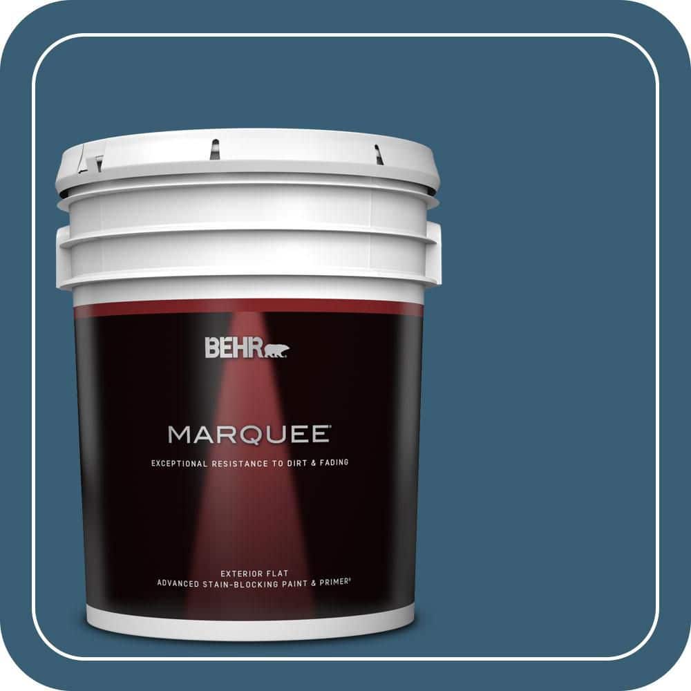 5 gal. #S490-7 Superior Blue Flat Exterior Paint & Primer product image for price tracking
