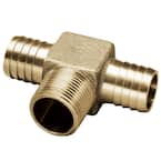 3/4 in. Barb x 3/4 in. MPT x 3/4 in. Barb Brass Hydrant Insert Tee Fitting