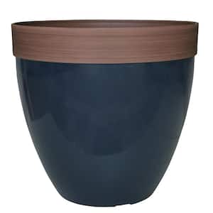 Hornsby Large 15 in. x 13.8 in. Navy Blue High-Density Resin Planter