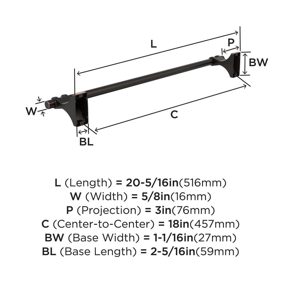 Oil-Rubbed Bronze 18-Inch Wall Mounted Towel Bar