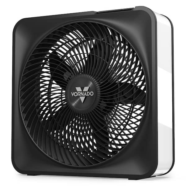 Vornado Model 80 17.64 in. Diameter Box Fan in White with Cord Storage, Carry Handle, High Velocity