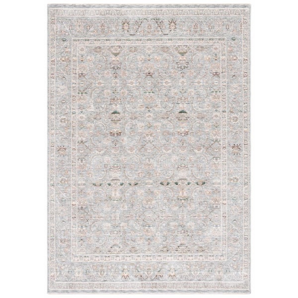 Princeton 5 ft. x 8 ft. Sage/Ivory Distressed Oriental Area Rug